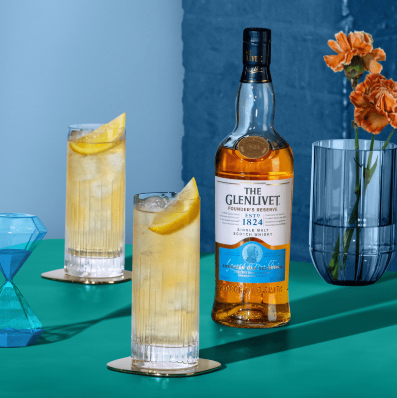 the glenlivet founders reserve with highball drinks