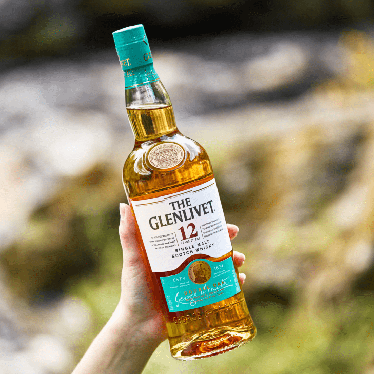 the glenlivet 12 year old single malt whisky bottle