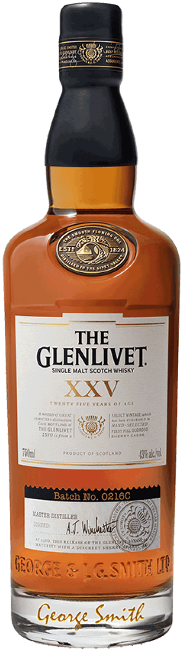 engraved 25 year old single malt scotch whisky 75cl