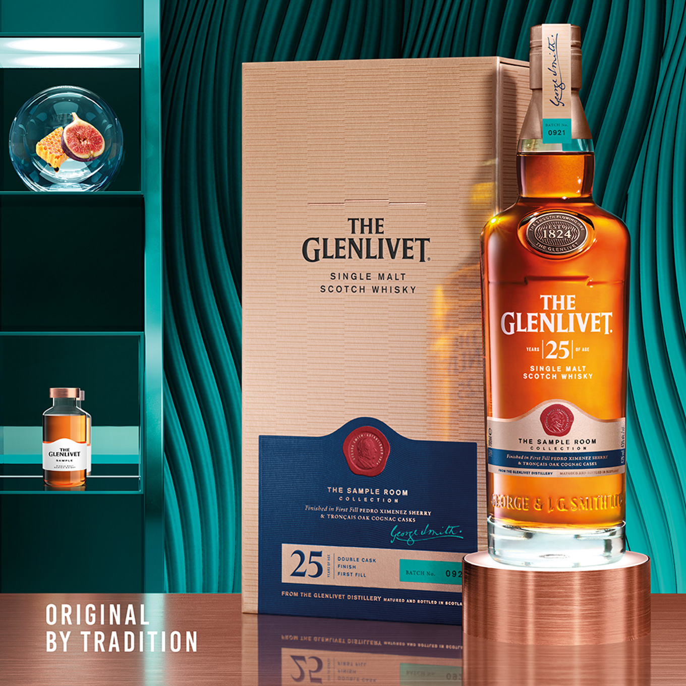 the glenlivet sample room collection 25 year old original by tradition